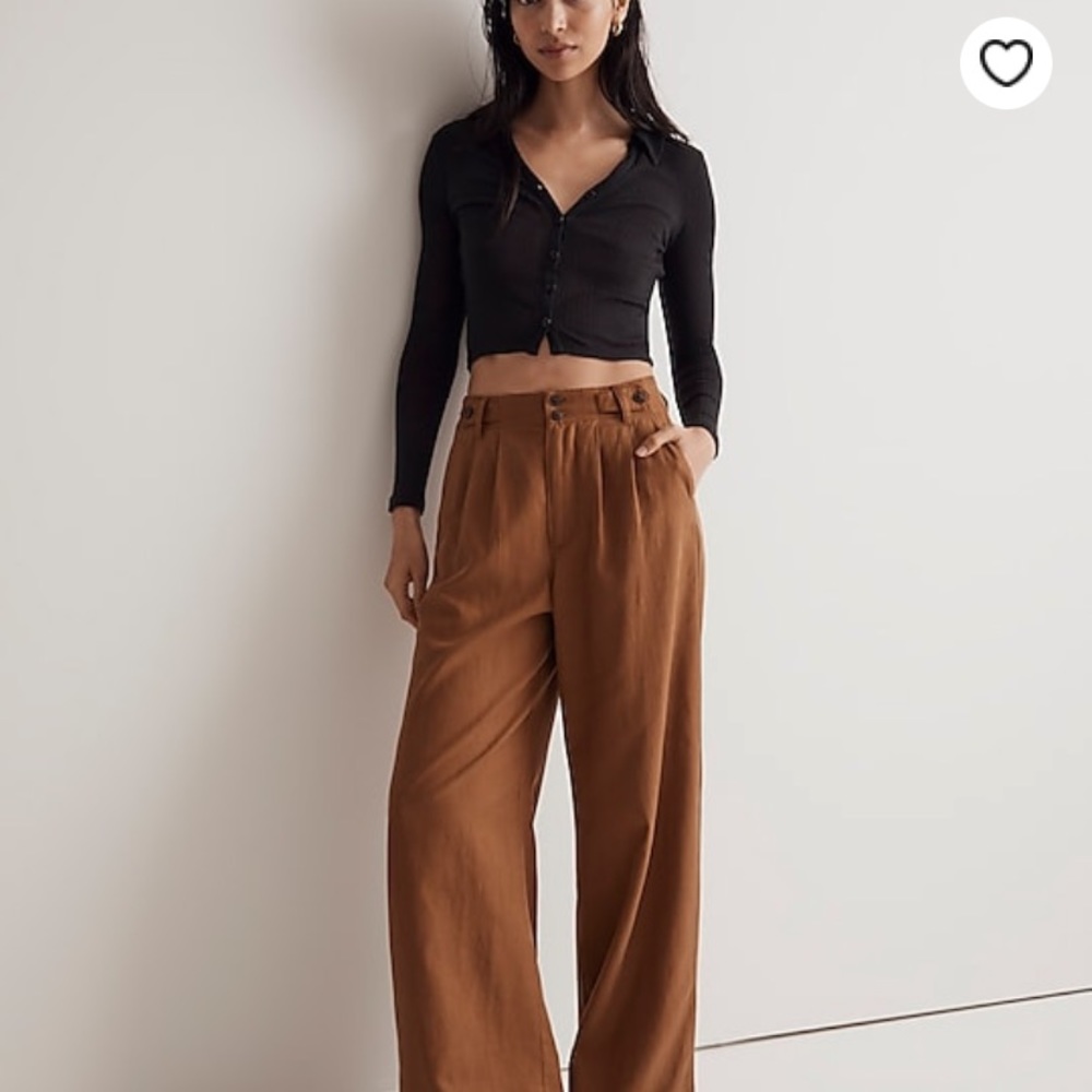 Madewell Harlow Wide Leg Pant size 8 Acorn NWOT